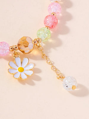 💯 ¡SOLO NUEVO!❕❗Brazalete de Cristal con Flor